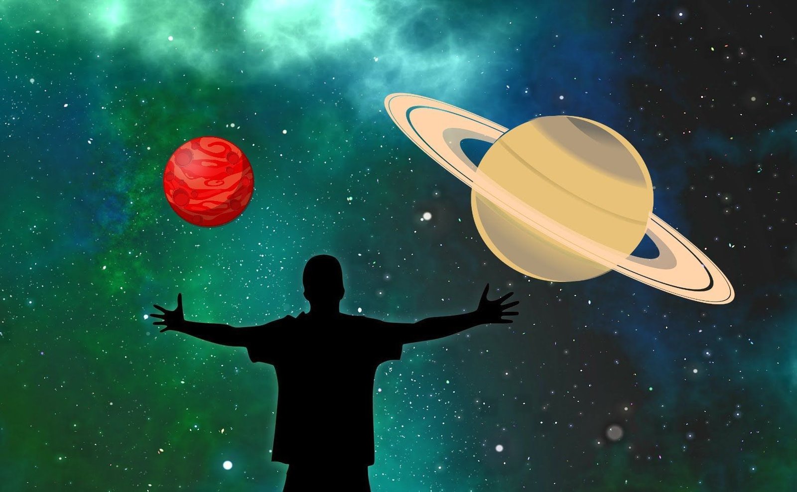 Marte y Saturno conjuntitos Marte y Saturno conjuntitos en Capricornio