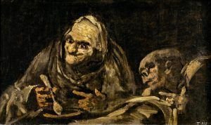 Dos viejos comiendo sopa, de Goya o la pelotera de planetas en Capricornio