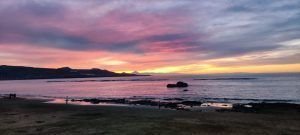 Qué agustico de playeo. Cuánta conexión con Venus y Júpiter abrazados.
