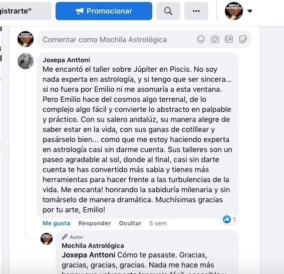 Opiniones bellísimas. Mil gracias. 